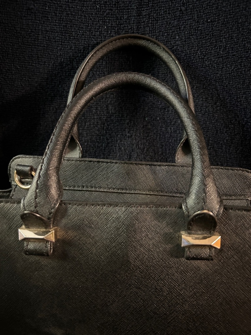 Rebecca Minkoff Avery Black Mini Tote Bag in Saffiano Leather Finish - Picture 2 of 10